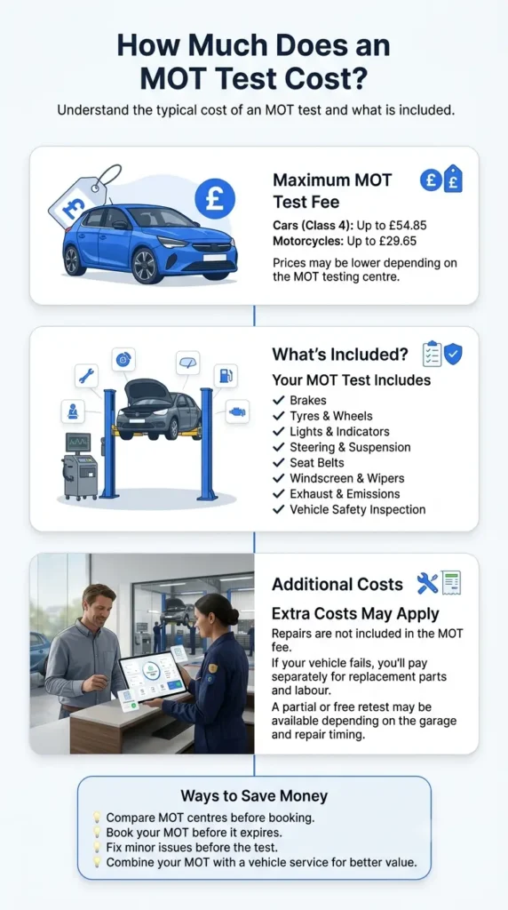 infographics on mot cost